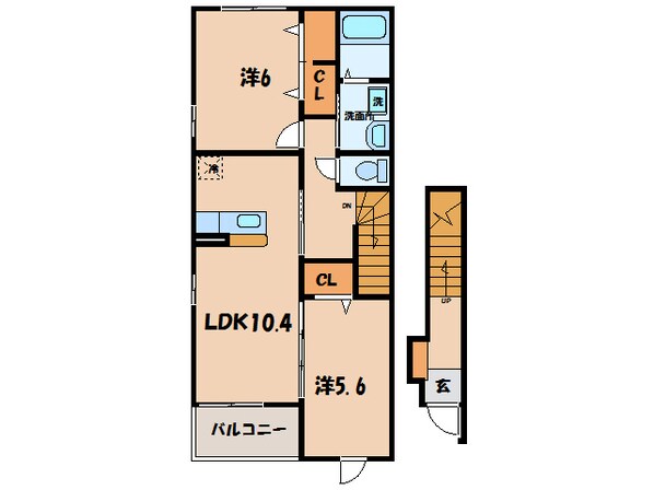 桜町前駅 徒歩16分 2階の物件間取画像